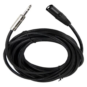 Cable macho de 3 pines XLR de 25 pies a 6,35 mm 1/4" enchufe estéreo cable de altavoz blindado - Imagen 1 de 13