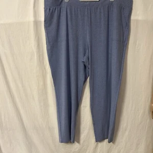 CROFT & BARROW THE EASY KNIT STRAIGHT LEG MID RISE PANTS 4X Heather Blue  NWT - Picture 1 of 4