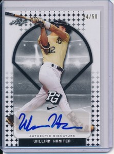 WILLIAM HAMITER 2018 LEAF PERFECT GAME NATIONAL SHOWCASE BLACK AUTO 24/50