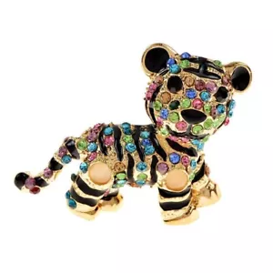 Spilla tigre bellezza animali spille cappotto spilla blusa spille donna perle gioielli noi - Foto 1 di 24