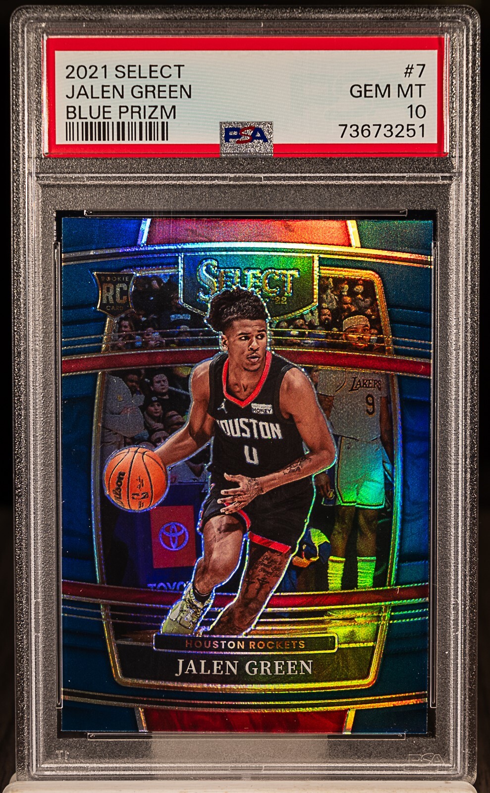 73673251 JALEN GREEN 2021 Select 7 Blue Prizm RC Rookie PSA 10