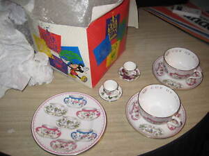 1995 Disney Cup of Tasses thé Royal Worcester Angleterre lot de 10 pièces neuf dans sa boîte