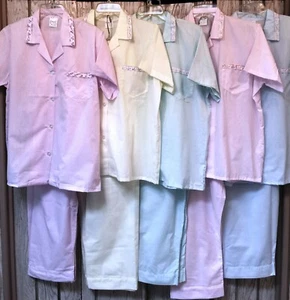 New Button Down Short Sleeve L/L  Pajama Sets  XL,1X  2X  3X (Made in USA)  - Picture 1 of 6