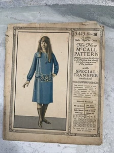 Antique McCall Sewing Pattern Girls Dress Size 10 - Picture 1 of 5