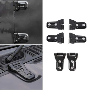 Car Hood Hinge Trim & Door Hinge Decor Cover for 2-Door Jeep Wrangler JL JT 18+ - Foto 1 di 10