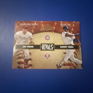 Jim Thome Sammy Sosa 2004 Donruss Leather & Lumber Rivals 2390/2499 LLR-40
