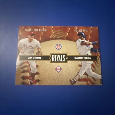 Jim Thome Sammy Sosa 2004 Donruss Leather & Lumber Rivals 2390/2499 LLR-40 - Image 1 of 2