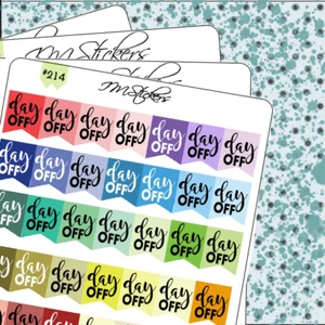 Day Off Work Chores Reminder School HandDrawn Planner Stickers Organizer Journal - Picture 1 of 2