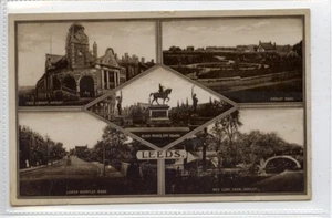 (Gc6411) RPPC, Multiview, The Black Prince Statue Etc., Leeds 1916 - Picture 1 of 4