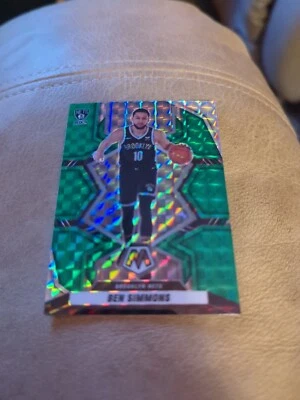 2021-22 Panini Mosaic Green Mosaic Prizm #9 Ben Simmons Brooklyn Nets - Image 1 of 2