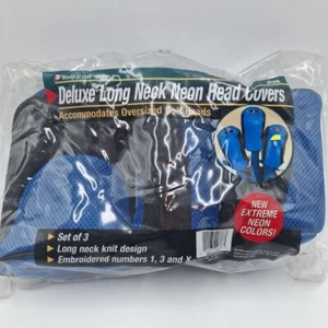 World of Golf Set 3 Premium Long Neck Head Covers New in Original Packaging - Picture 1 of 5