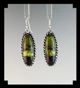 Pendientes artesanales de ley y gaspeita - Imagen 1 de 5