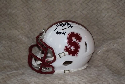 JOHN LYNCH STANFORD CARDINAL SIGNED/AUTOGRAPHED MINI HELMET W/JSA COA NFL HOF - Image 1 of 3