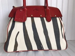 Dooney & Bourke Canvas Zebra Print Wilson Tote - Picture 1 of 11