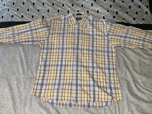 Pendleton Mens XL Yellow Plaid Checks Casual Dress Shirt L/S (A) - Picture 1 of 7