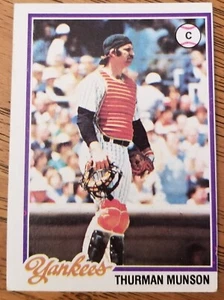Tarjeta de béisbol Topps Thurman Munson 1978 de los Yankees de Nueva York #60 MT - Imagen 1 de 2