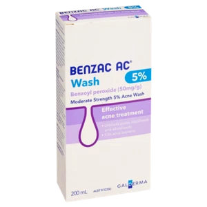 Benzac AC Moderate Strength 5% Acne Wash 200mL Unblock Pores Blackheads - Picture 1 of 1