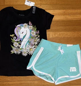 Girls Lot of 2 TCP Justice Shirt Shorts Size:5-6 NEW/NWT - Picture 1 of 4