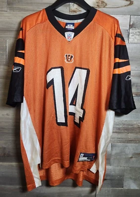 Мужская оранжевая футболка NFL Cincinnati Bengals Reebok Andy Dalton No14 размер XL - Изображение 1 из 4