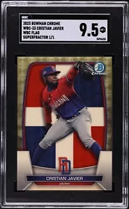 Cristian Javier #1/1 2023 Bowman Cromo Superfractor WBC Bandera SGC 9.5 - Imagen 1 de 2