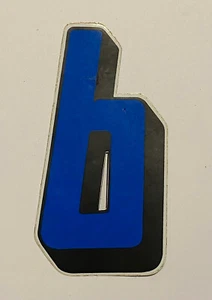 NOS BMX Motocross number plate number 6 Blue vintage oldschool Type 1 - Foto 1 di 1