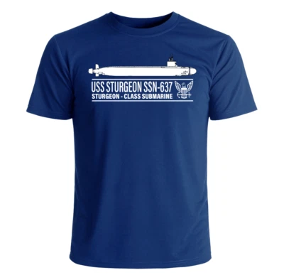 Camiseta USS Sturgeon SSN-637 Marina de los Estados Unidos Licencia Oficial Foto 1 de 2