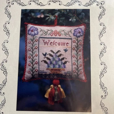 Welcome Berry Basket Cross Stitch Chart By Theron Traditions - Image 1 of 3