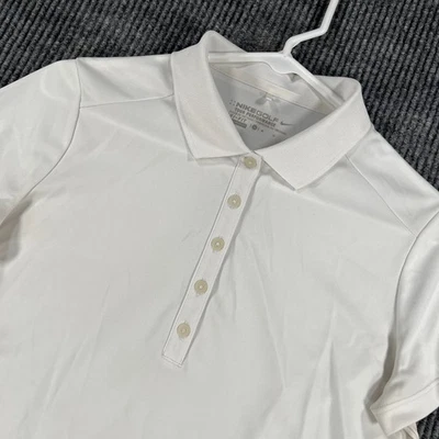 Camisa polo Nike Golf Tour Performance para mujer mediana blanca manga corta Dri Fit Foto 1 de 4