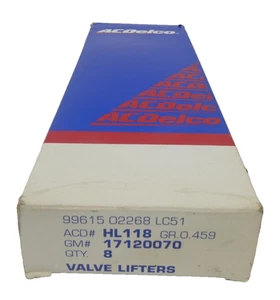 Set of 8 New NOS ACDelco 17120070 Engine Valve Lifters HL118 GR.0.459 99615 0226 - Picture 1 of 5