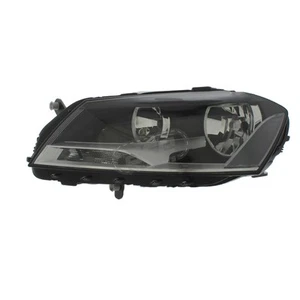 VW Passat 2010-2015 Headlight Headlamp Black Passenger Nearside Left Hand - Picture 1 of 24