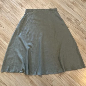 Linen Handmade Studio Ankle Length Skirt India Sz 18 Cottagecore Pocket Maxi NWT - Picture 1 of 14