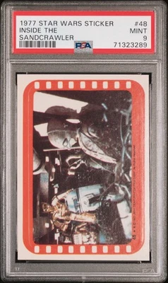 1977 Star Wars Sticker #48 Inside The Sandcrawler PSA 9 MINT - Image 1 of 2