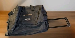 THE NORTH FACE BAG LUGGAGE DUFFLE WITH WHEELS BLACK TRAVEL BAG - Picture 1 of 7