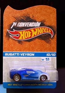 Hot Wheels 2014 Bugatti Veyron 10/10 Mexico 7A 7th Convention - Blue White - Picture 1 of 1