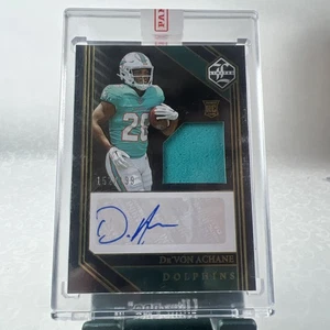 2023 Panini Limited - Rookie Patch Autographs De'Von Achane #109 RPA /199 MIA - Bild 1 von 12