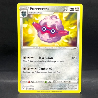 2020 POKEMON VIVID VOLTAGE FORRETRESS 114/185 (RARE) - Image 1 of 2
