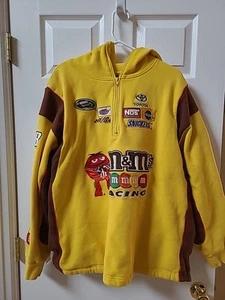 Nascar Hoodie Herren XL M&MS #18 Kyle Busch 1/4 Zip Pullover gelb selten Chase - Bild 1 von 19