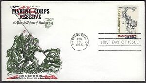 1315 Cover Craft Cachets FDC, the 50th Anniversary of the Marine Corp Reserve