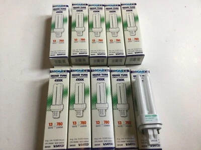 Satco Hygrade S8320 CFD13W/841 13W 2-Pin GX23-2 T4 CFL 4100k Cool White - Image 1 of 4