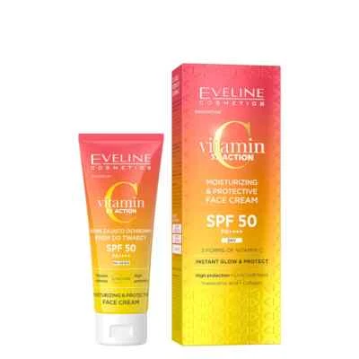 Eveline Vitamin C Moisturizing Protective Face Cream SPF50 All Skin Types 30ml - Image 1 of 4