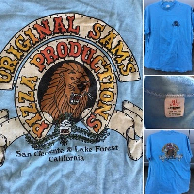 Vintage Original Sam’s Pizza Producfions San Clemente Lake Forest T-Shirt Hi Cru - Image 1 of 4