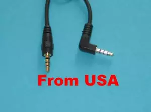 2 Lot 1 Ft 4Pole 3.5mm Male Right Angle to M Stereo Headphone Audio Cord Cable - Picture 1 of 1