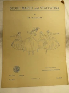 Partituras de colección Scout March & Staccatina de Sr. M Elaine 206-2 1956 Art Soci - Imagen 1 de 10