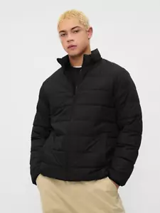 NWT GAP ColdControl Puffer Jacket Quilted Water Resistant Windproof Black Men ML - Picture 1 of 5