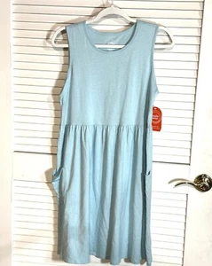 Wonder Nation Lt Blue Dress Girls Size 18 Pockets 2XL NEW - Picture 1 of 10