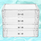 Transparent Acrylic Makeup Organizer with 4 Drawers for Home Use