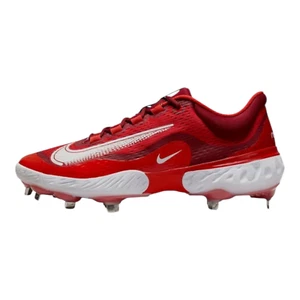 Scarpe da baseball Nike Alpha Huarache Elite 4 basse in metallo rosse taglia 11,5 - Foto 1 di 10