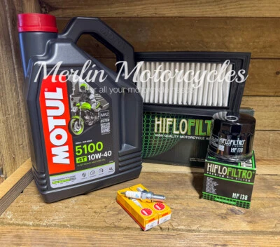 Kit de servicio de motocicleta Suzuki Burgman 650 2002-2018 Motul 5100 inc lavadora de sumidero Foto 1 de 4