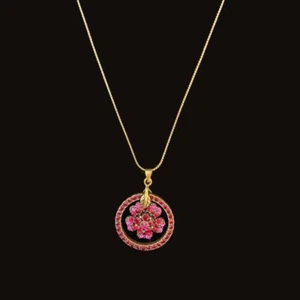 Collana Michal Negrin acchiappasogni fiori rosso rosa caldo - Foto 1 di 1