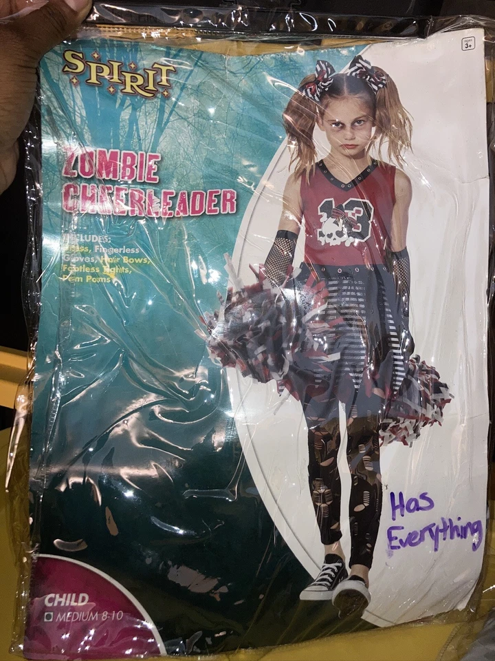 Kids Zombie Cheerleader Costume - Image 1 of 1